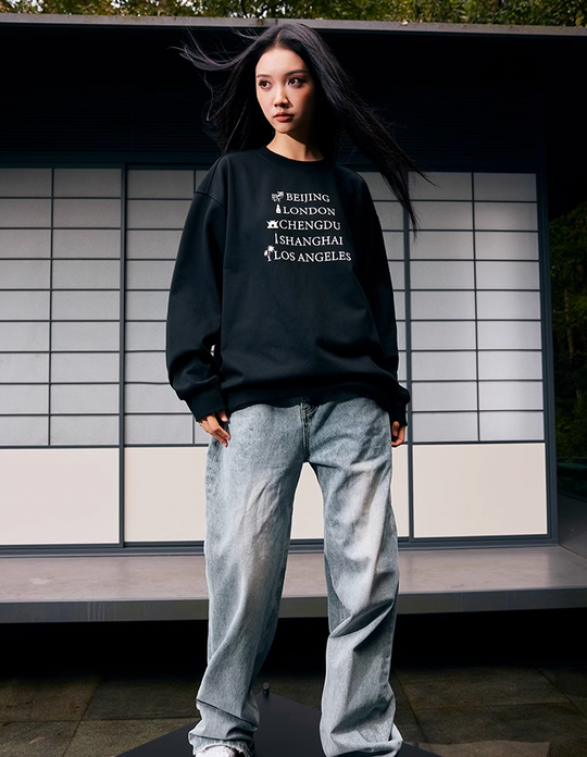 AFGK Parade Letter Print Sweatshirt