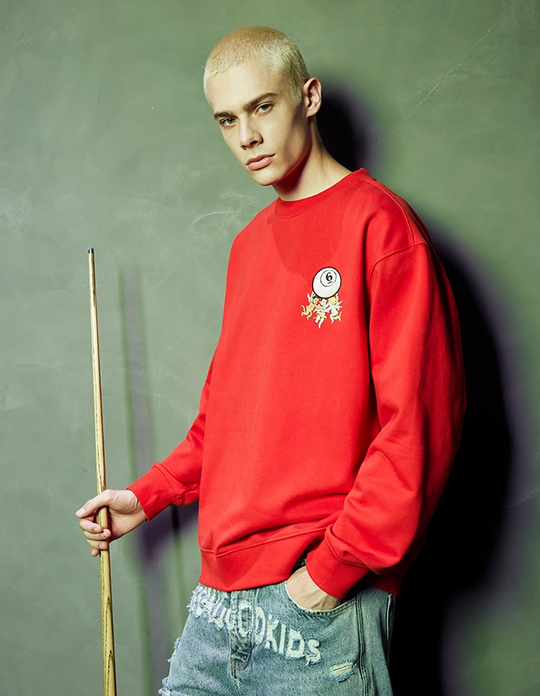 AFGK Angel Embroidery Printed Logo Sweatshirt