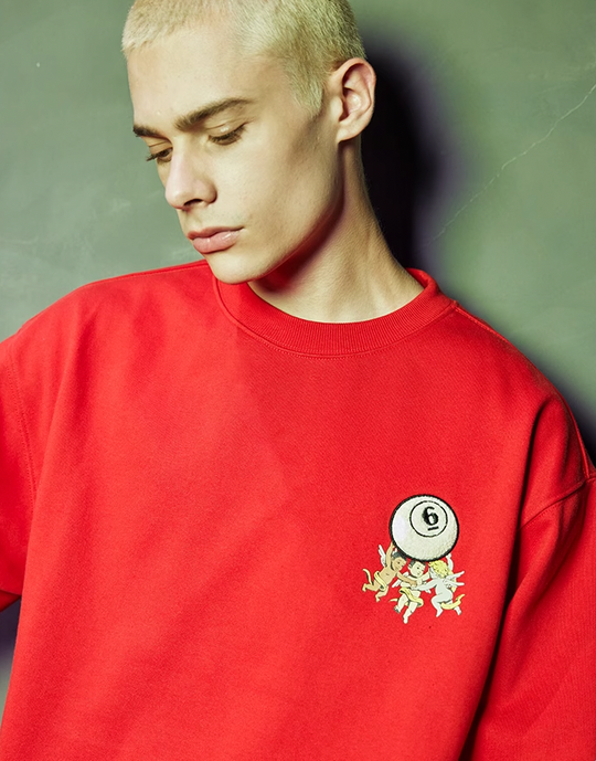 AFGK Angel Embroidery Printed Logo Sweatshirt