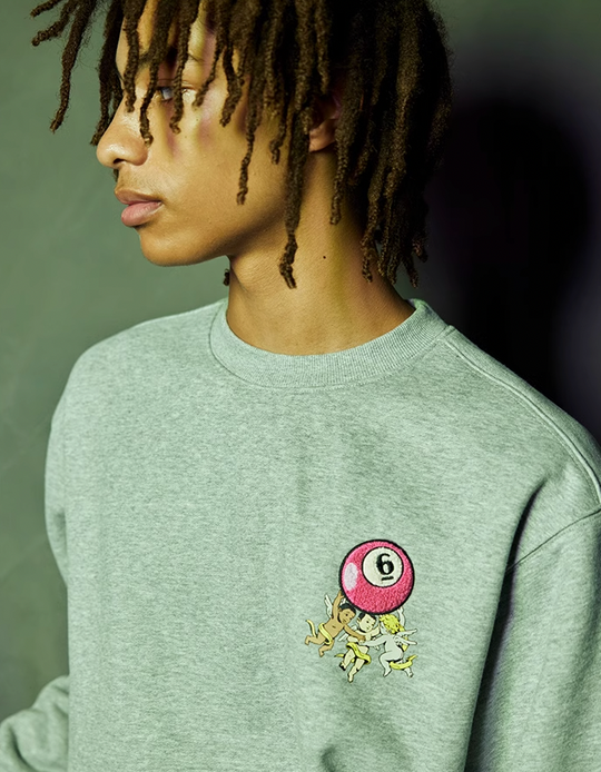 AFGK Angel Embroidery Printed Logo Sweatshirt