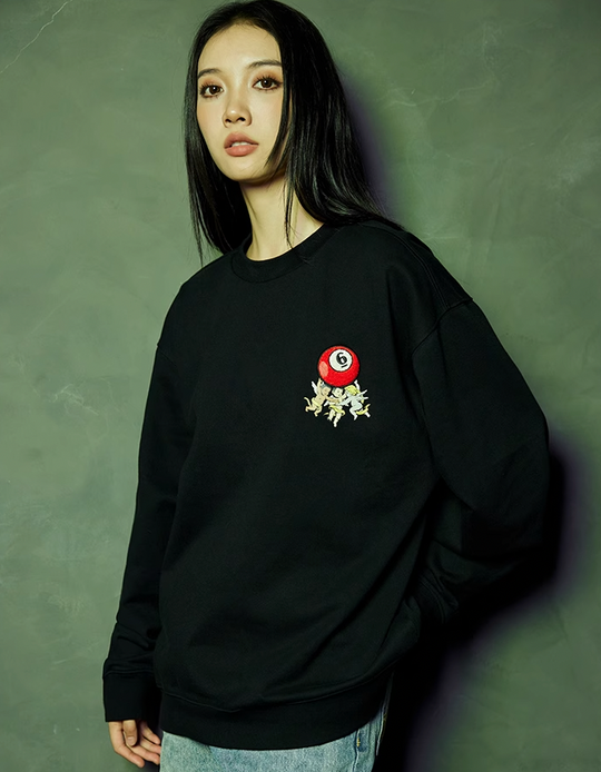 AFGK Angel Embroidery Printed Logo Sweatshirt
