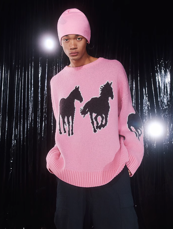 AFGK Dark Horse Jacquard Knit Sweater