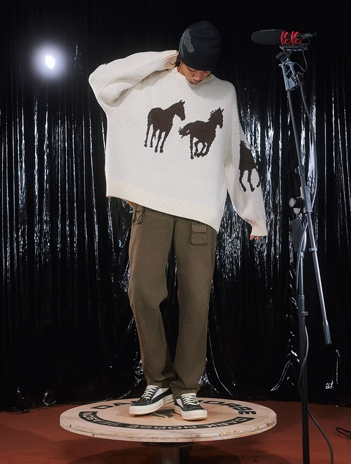 AFGK Dark Horse Jacquard Knit Sweater