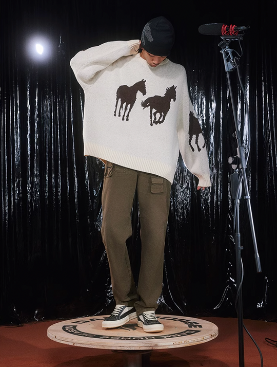 AFGK Dark Horse Jacquard Knit Sweater