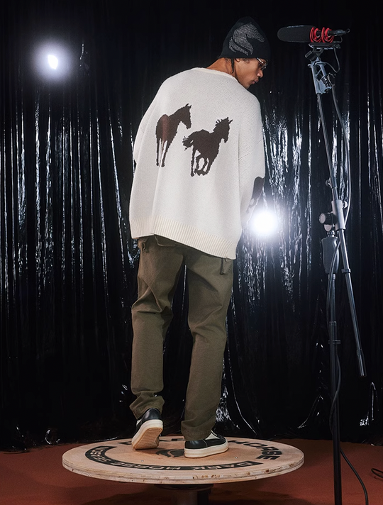 AFGK Dark Horse Jacquard Knit Sweater