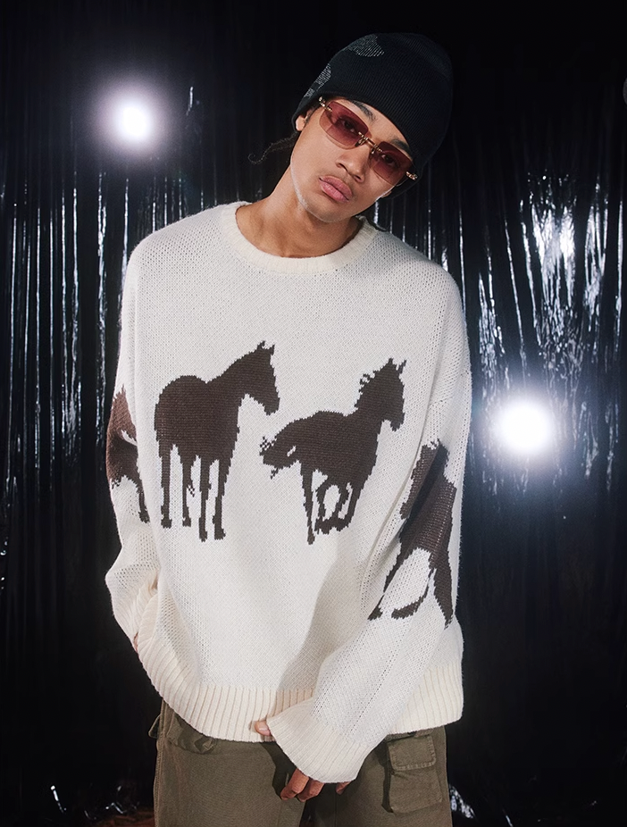 AFGK Dark Horse Jacquard Knit Sweater