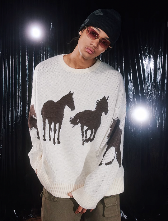 AFGK Dark Horse Jacquard Knit Sweater