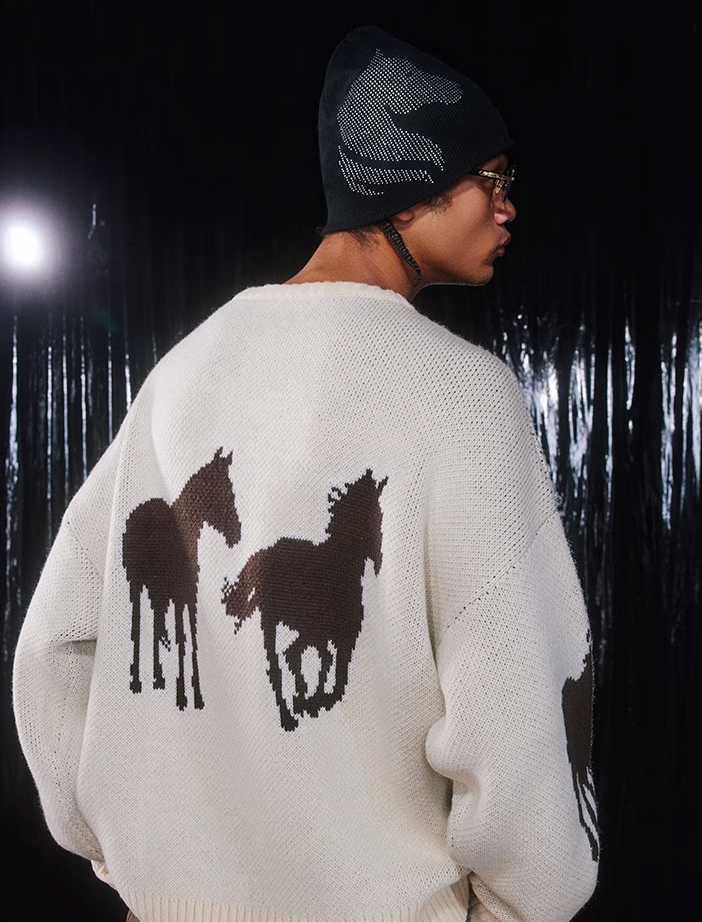 AFGK Dark Horse Jacquard Knit Sweater