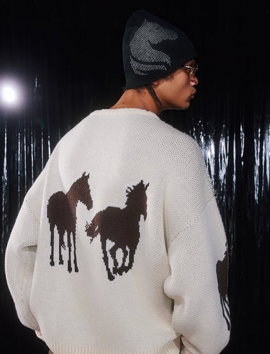 AFGK Dark Horse Jacquard Knit Sweater