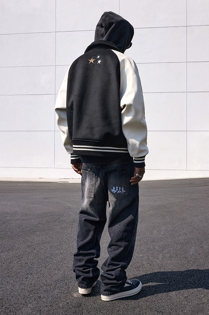 MEDM Stars Patchwork Varsity Jacket