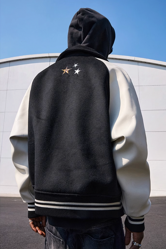 MEDM Stars Patchwork Varsity Jacket