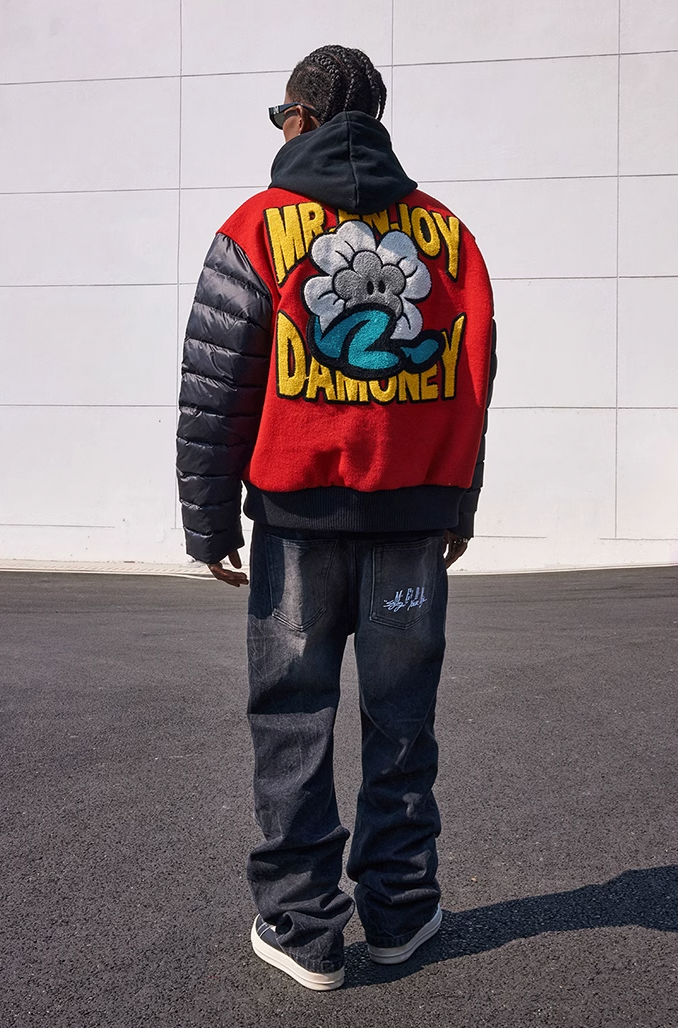 MEDM Small Flower Varsity Down Jacket