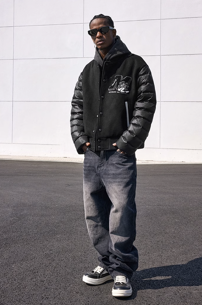 MEDM Small Flower Varsity Down Jacket