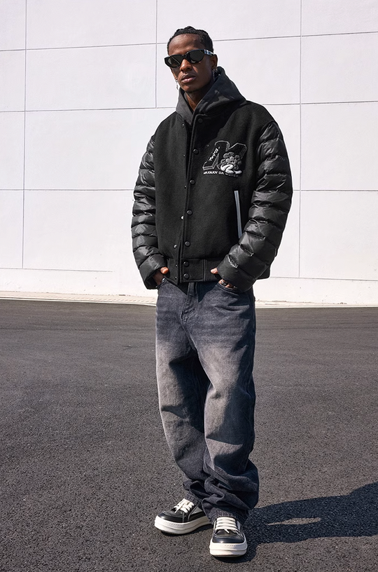 MEDM Small Flower Varsity Down Jacket