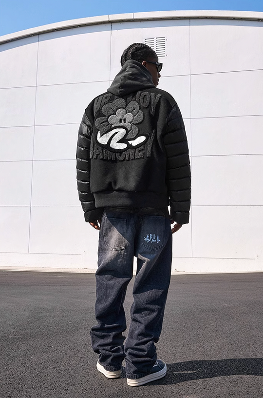 MEDM Small Flower Varsity Down Jacket