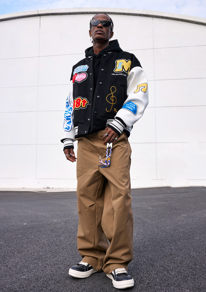 MEDM 88rising Patchwork Varsity Jacket