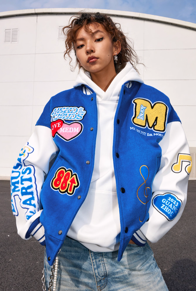 MEDM 88rising Patchwork Varsity Jacket
