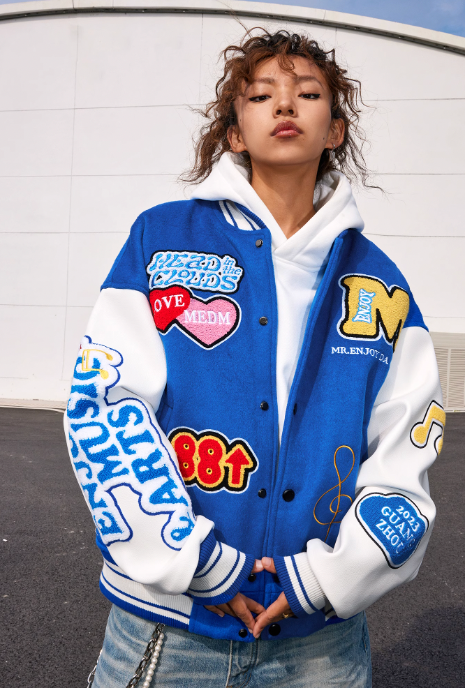 MEDM 88rising Patchwork Varsity Jacket