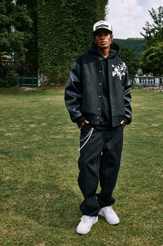 MEDM Daisy Embroidery Varsity Jacket