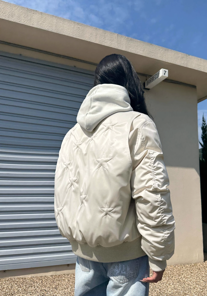 MEDM Stars Nylon Down Bomber Jacket MA1