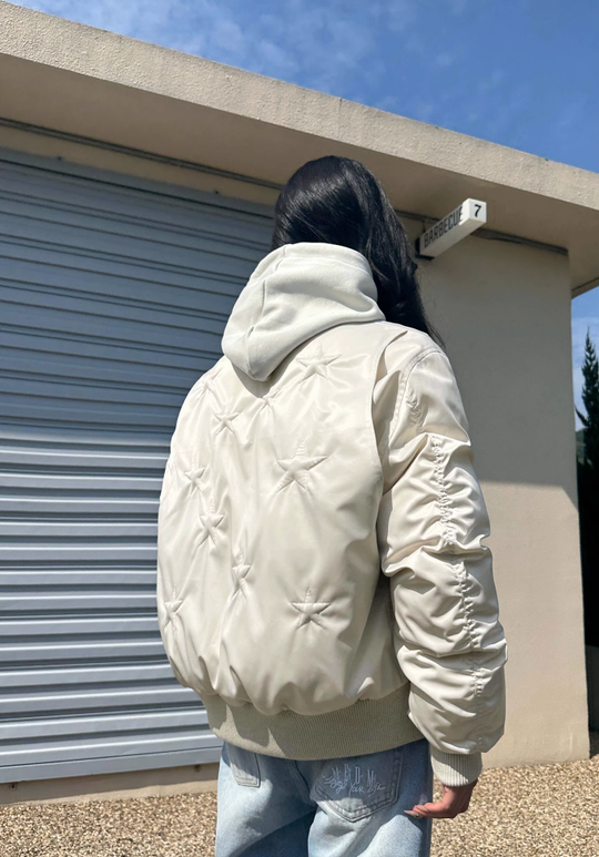 MEDM Stars Nylon Down Bomber Jacket MA1