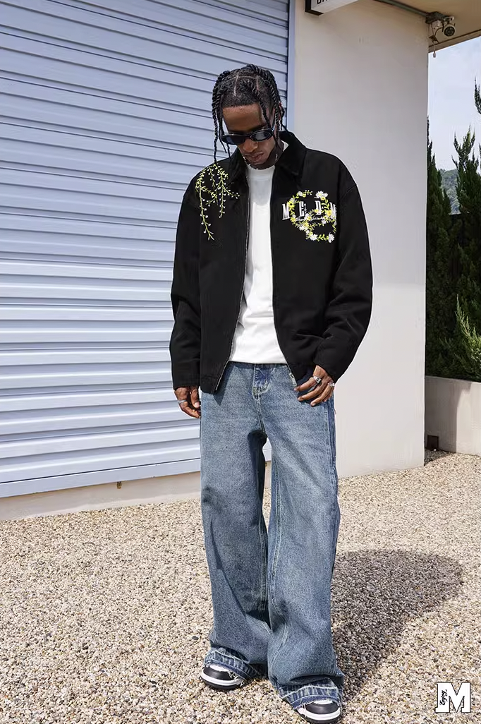 MEDM Detroit Daisy Embroidery Jacket