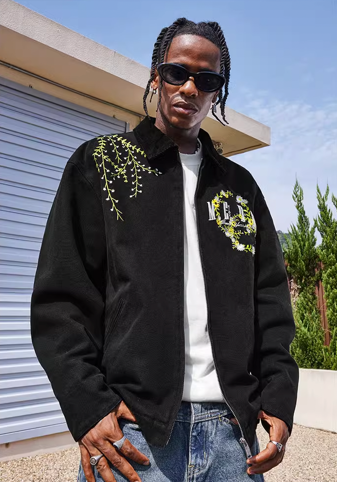 MEDM Detroit Daisy Embroidery Jacket