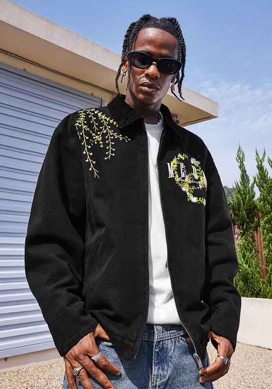 MEDM Detroit Daisy Embroidery Jacket