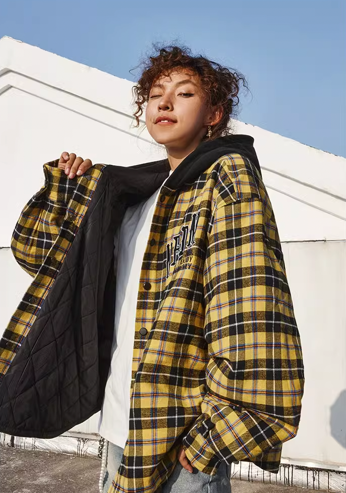 MEDM Plaid Hooded Jacket