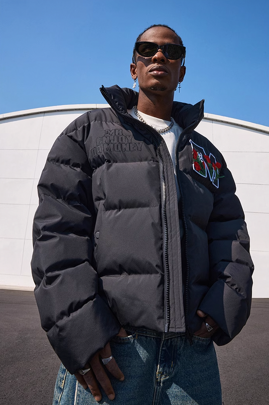 MEDM Floral Velcro Basic Down Jacket