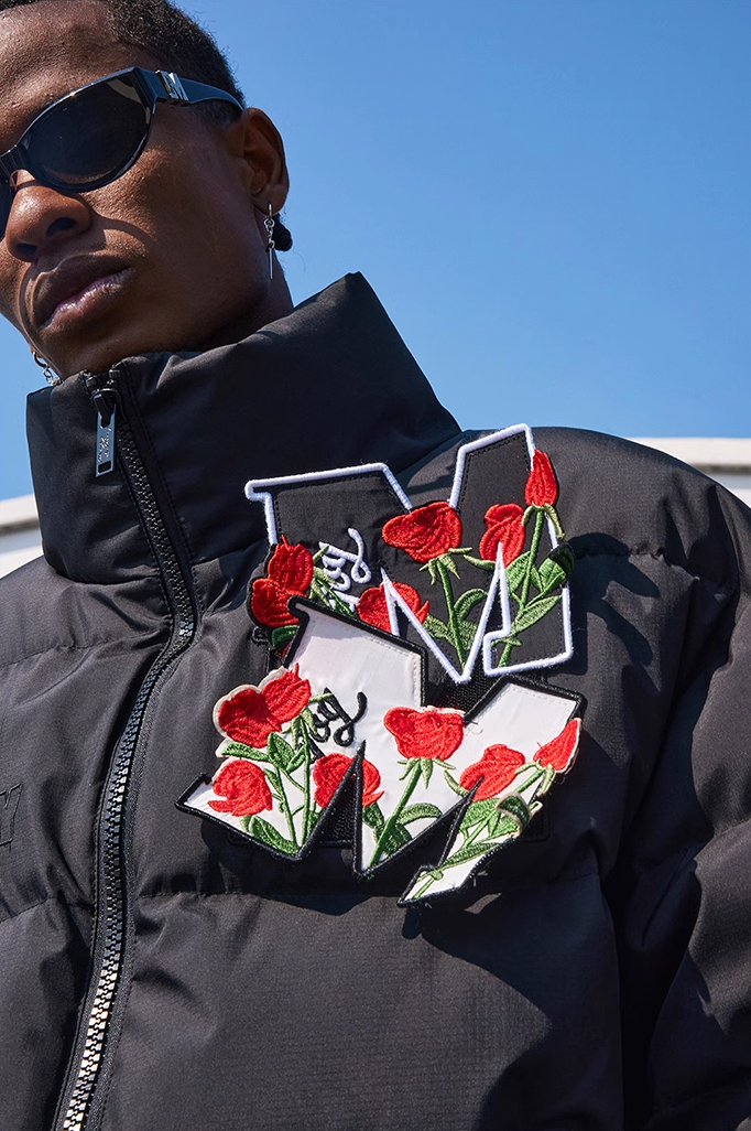 MEDM Floral Velcro Basic Down Jacket
