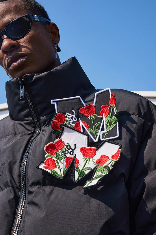 MEDM Floral Velcro Basic Down Jacket