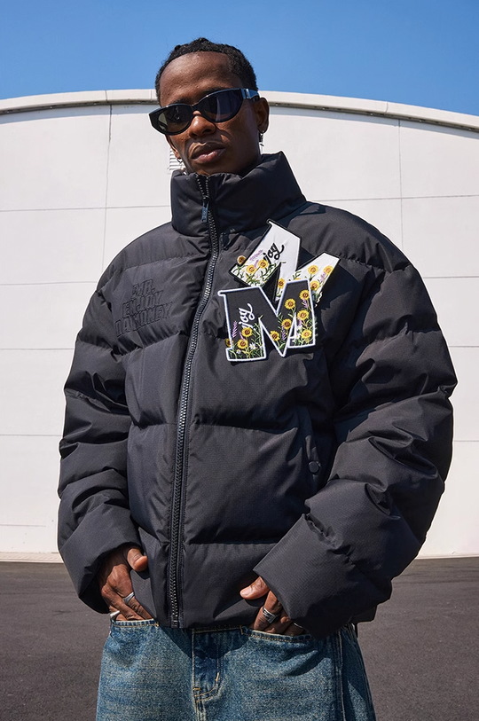 MEDM Floral Velcro Basic Down Jacket