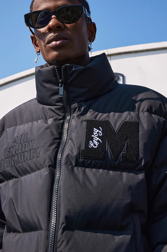 MEDM Floral Velcro Basic Down Jacket