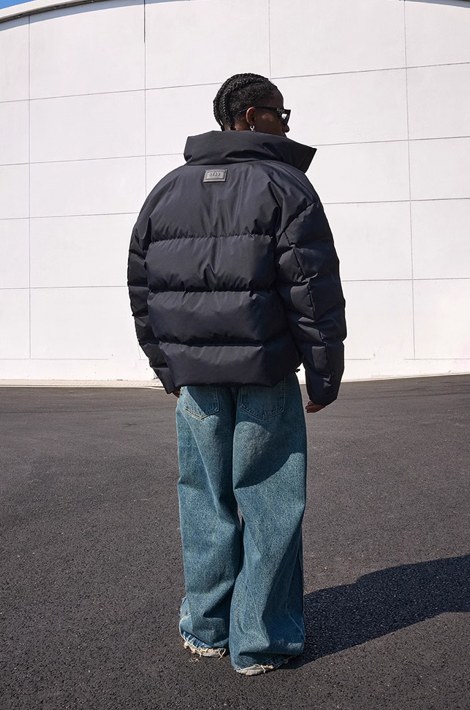 MEDM Floral Velcro Basic Down Jacket