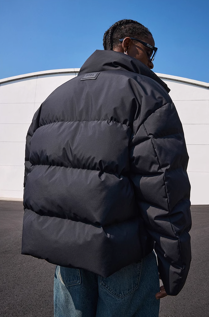 MEDM Floral Velcro Basic Down Jacket