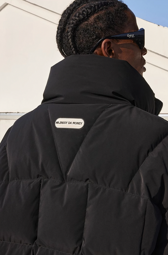 MEDM Standing Collar Embroidery Short Down Jacket