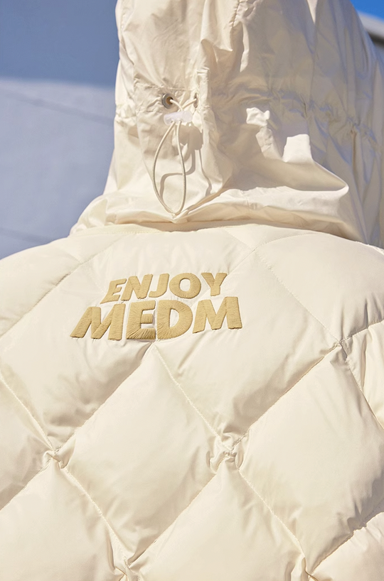 MEDM Patchwork Quilted Hooded Down Jacket