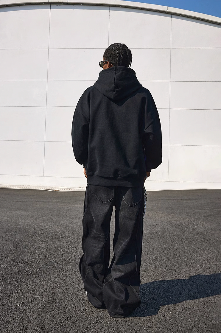 MEDM Logo Embroidered Print Hoodie