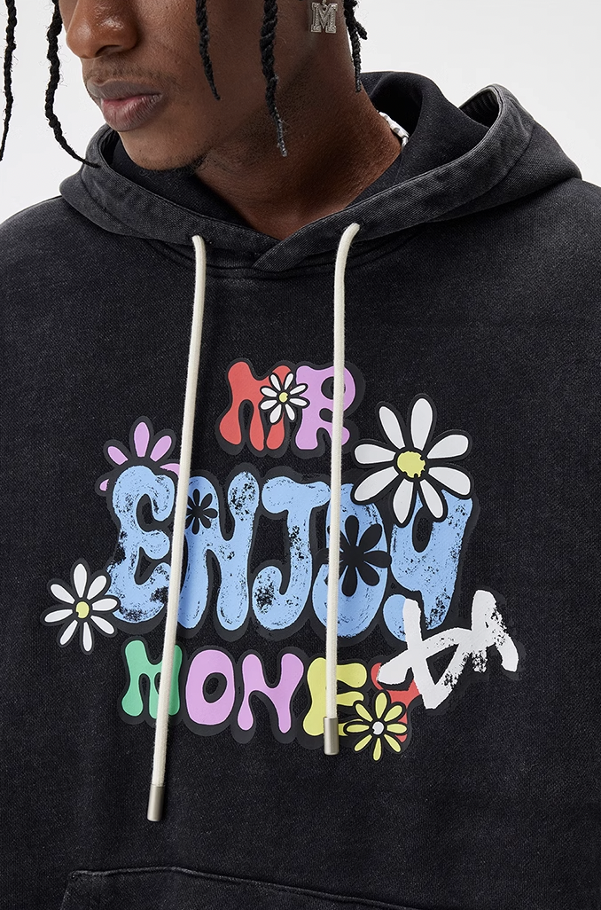 MEDM Old Cartoon Logo Flower Hoodie