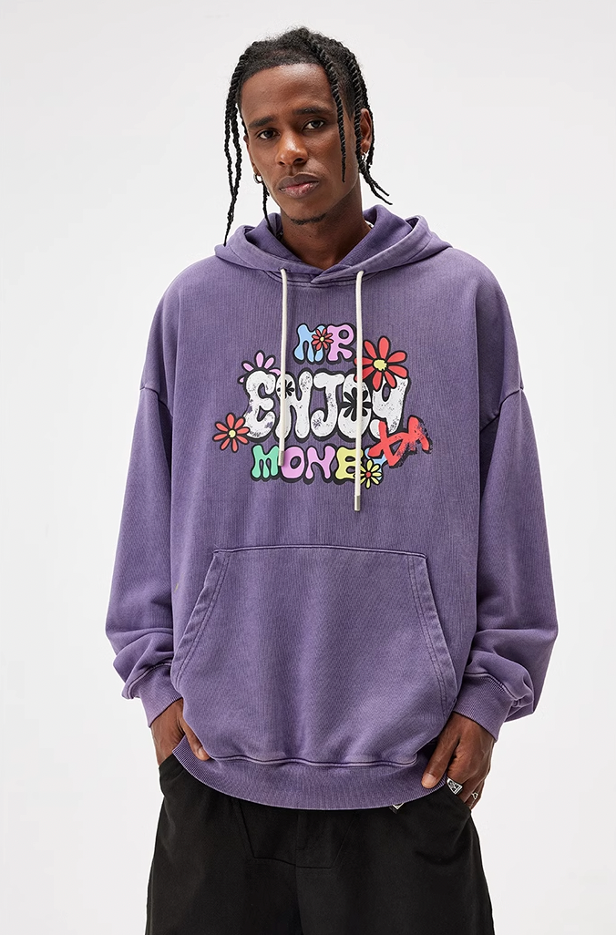 MEDM Old Cartoon Logo Flower Hoodie