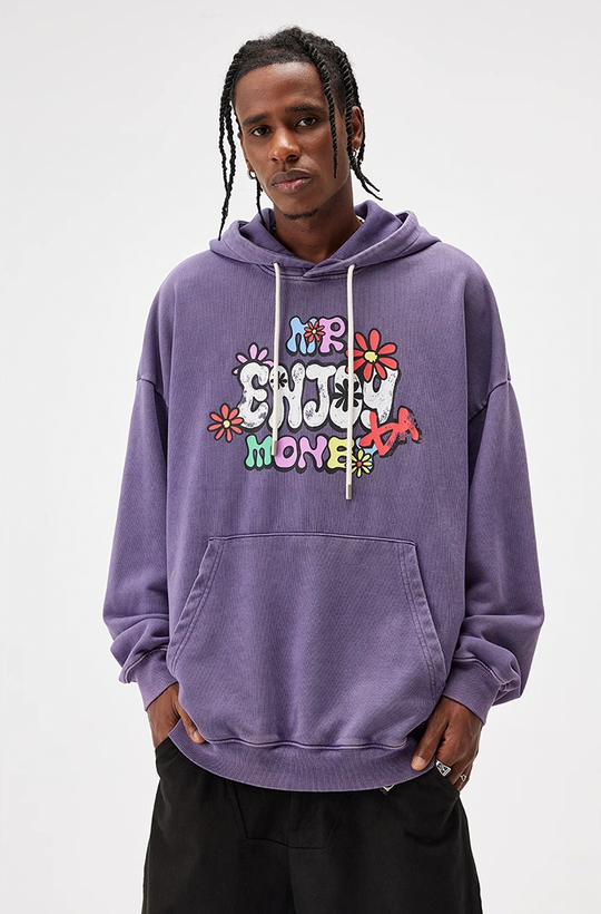 MEDM Old Cartoon Logo Flower Hoodie