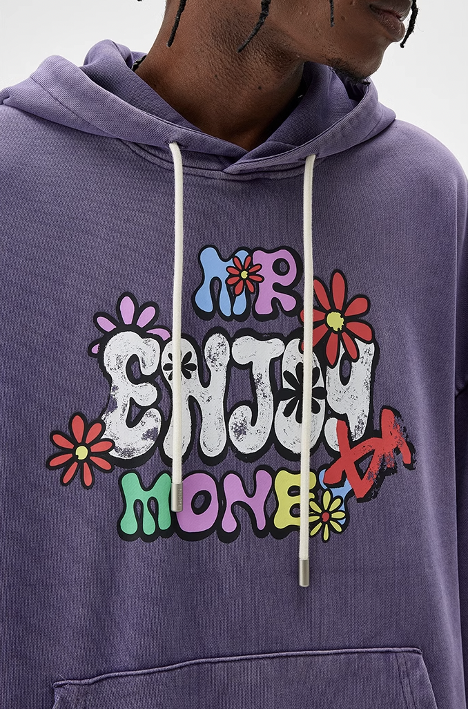 MEDM Old Cartoon Logo Flower Hoodie
