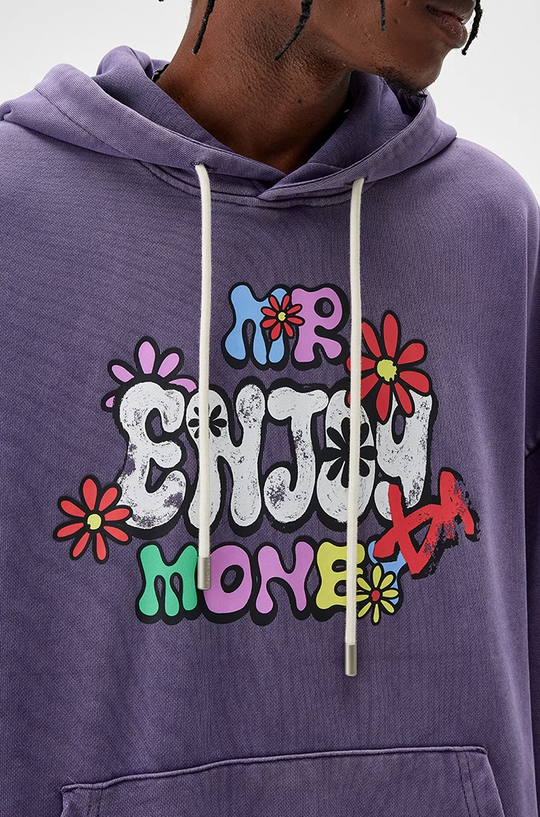 MEDM Old Cartoon Logo Flower Hoodie