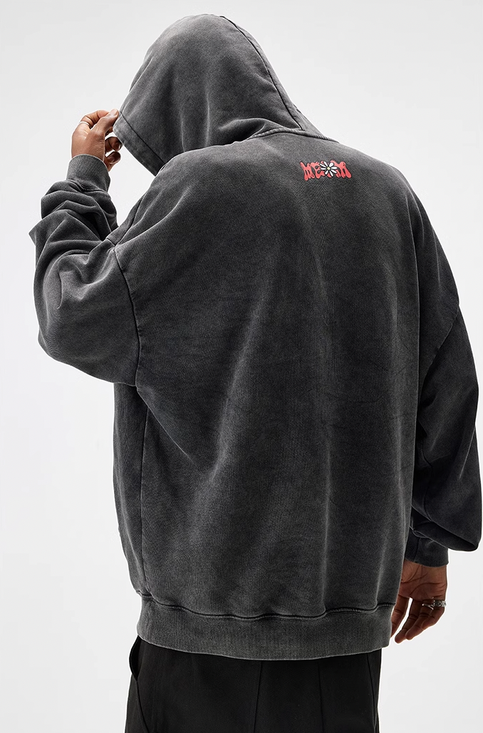 MEDM Old Cartoon Logo Flower Hoodie