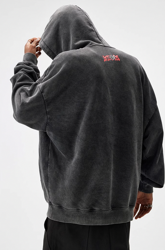 MEDM Old Cartoon Logo Flower Hoodie