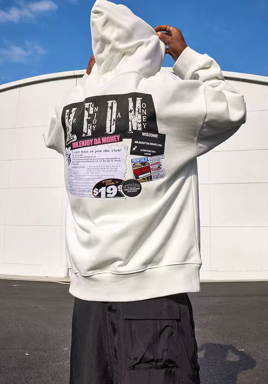 MEDM Design Patch Embroidery Hoodie