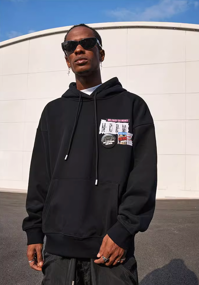 MEDM Design Patch Embroidery Hoodie