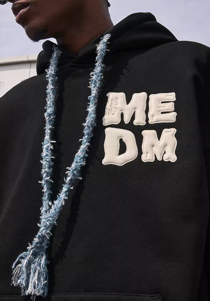 MEDM Drawstring Logo Embroidered Hoodie