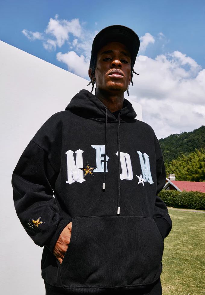 MEDM Star Patch Embroidered Hoodie